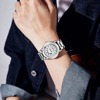 DOM 1769 Solar System Magnetic Watch - Chain Silver_img_3