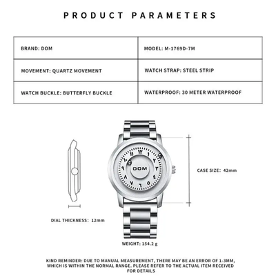 DOM 1769 Solar System Magnetic Watch - Chain Silver_img_2