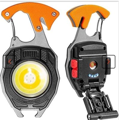 8-in-1 Professional Rechargeable COB Keychain Light with Screwdriver and Cigarette Lighter_img_1