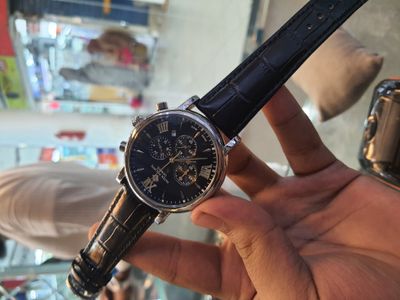 patek roman indicator black dial black belt_img_0