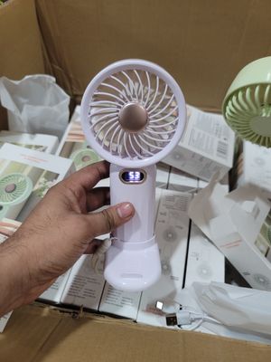 Portable Handheld Fan 5 Speeds 2400mAh MI Fang Digital Display Mini Pocket Fan Rechargeable 2.5W Powerful Wind Phone Holder Design Fans_img_1