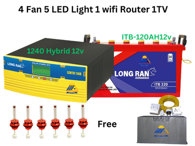 4-Fan 5-Light Solar Hybrid Combo Package Home IPS / UPS inverter_img_0