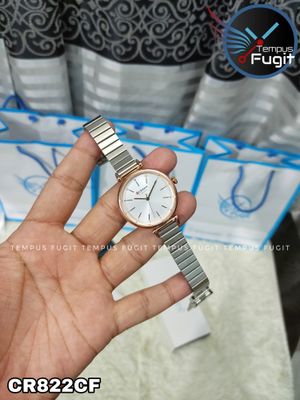 Curren 9081 Ladies Chain Watch- Silver Dial- Rose Golden Bezel- Silver Chain- TF Code CR822CF_img_7