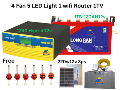 4-Fan 5-Light Solar Hybrid Combo Package Home IPS / UPS inverter_img_0