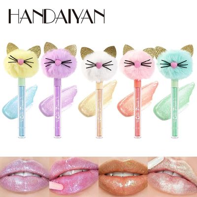 Handaiyan Cute cat design Glitter Lip Gloss_img_1
