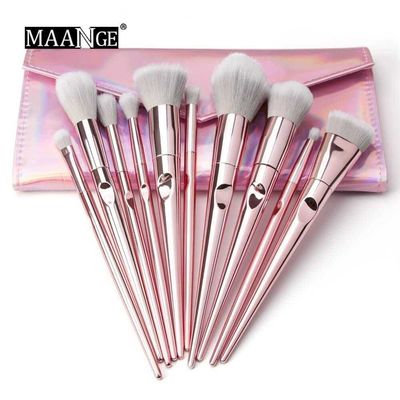 Maange 10pcs makeup brush set with Bag_img_0