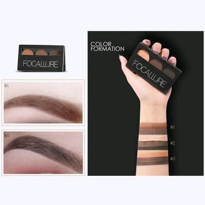 FOCALLURE 3 Colors Eyeshadow Eyebrow Powder_img_2