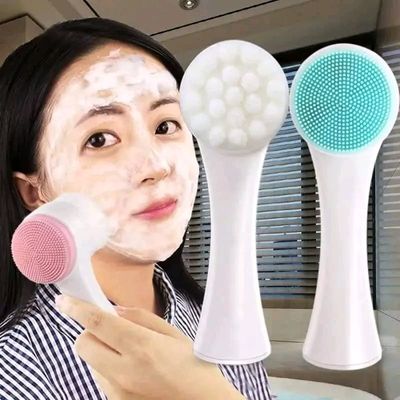 Double Side Silicone Facial Cleanser Brush_img_0
