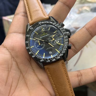 OMEGA SPEEDMASTER MUSTARD BELT BLACK DIAL SEMI AAA_img_0