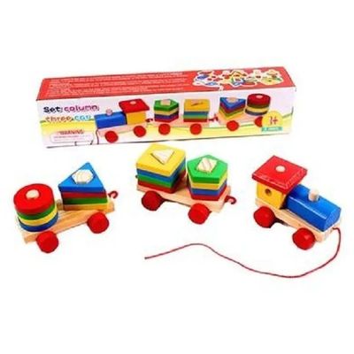 Wooden Set Column Three Car Toy_img_0