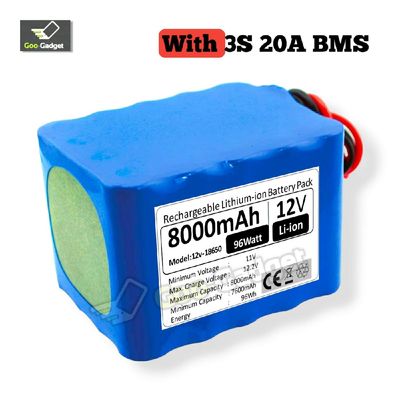 12V 8000mAh 18650 Lithium-Ion Battery Pack_img_0