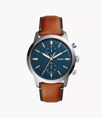 Townsman 44mm Chronograph Luggage Leather Watch_img_0