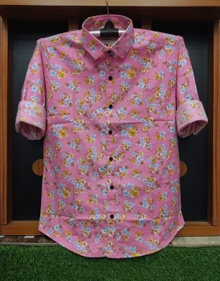 Pure cotton Pink shirt for men_img_2