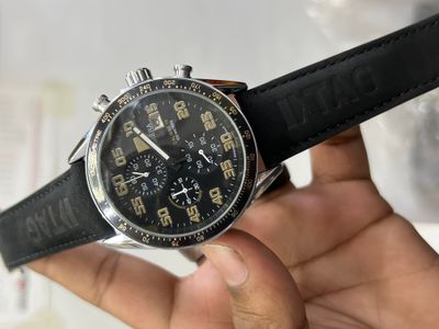 TAG BELT CALIBER 16 BLK BELT SILVER CASE BLK DIAL