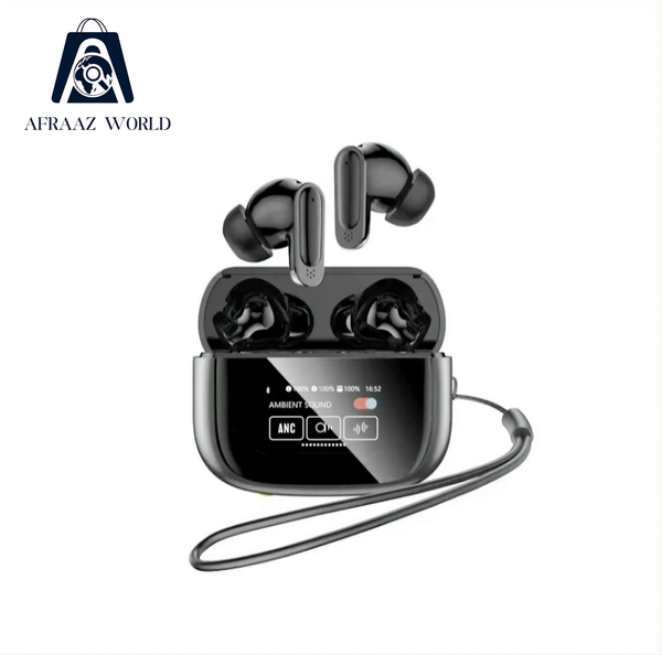 V11 ANC ENC Earphone BT5.4 LCD Touch Screen Stereo Sound TWS Earbuds Long Battery Life Sport Gaming True Wireless Earphones