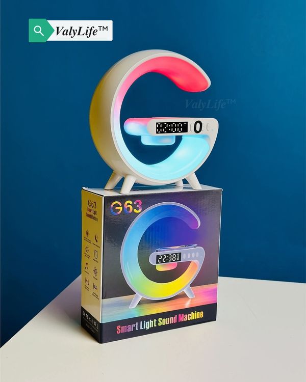 G63 Smart Clock with RGB Light, Bluetooth Speaker, and Wireless Charger