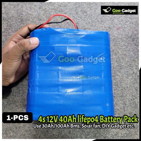 Use 12.8V 40Ah | 4S LiFePO4 Battery Pack | Cylindrical 40138 Cells with 100A BMS