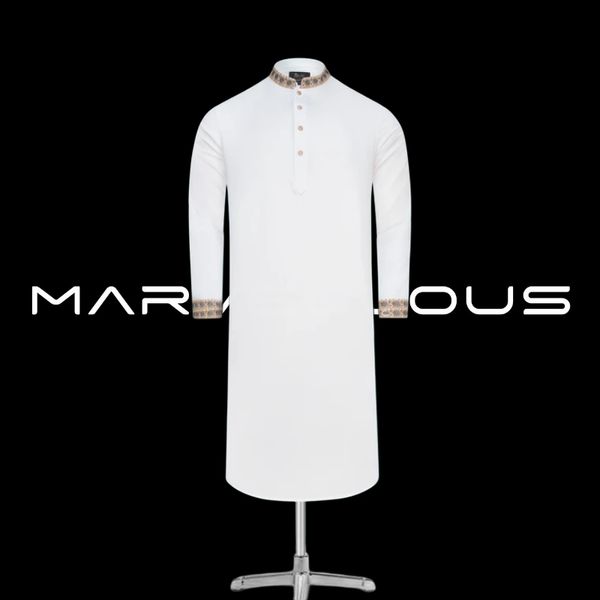 Luxury Cotton Panjabi- White