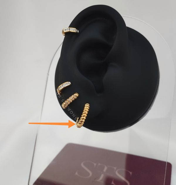 Ruslan hoop earrings 1.3 cm