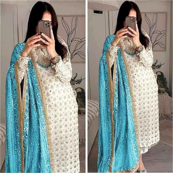 Semi –Embroidery & Sequence Work Party dress