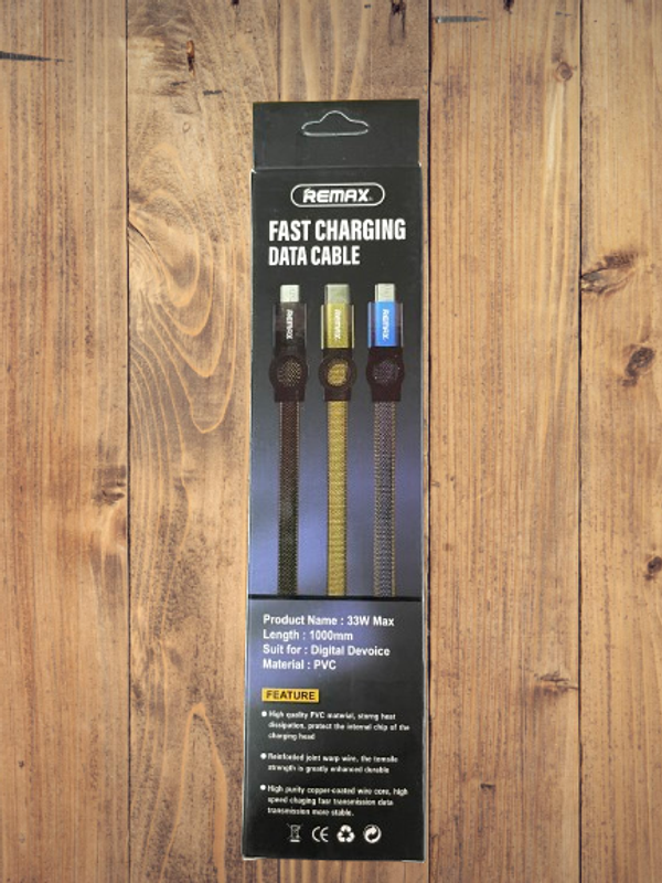 Remax Fast Charging Data Cable (1000mm) 33w - Image 2