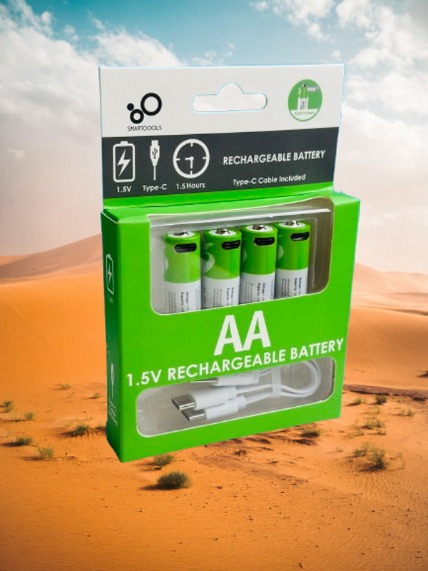 Rechargeable Battery (4Pcs Set) AA 1.5V 2600mWh