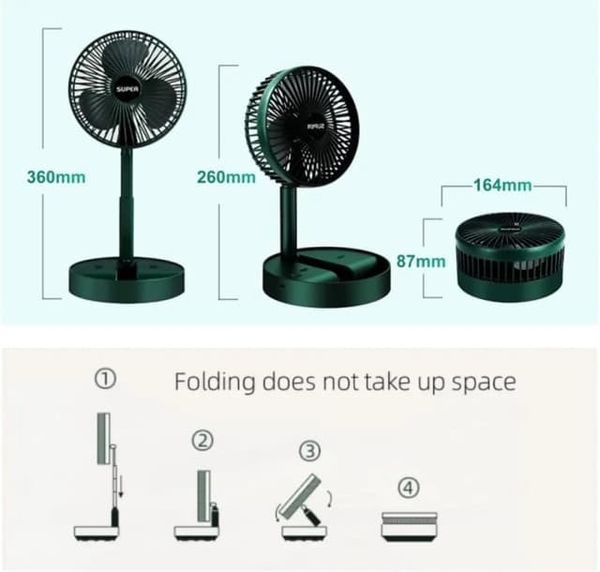 180° Adjustable Air Cooling Fan – Powerful, Easy to Use & Clean | Available at OroBD | Green Color