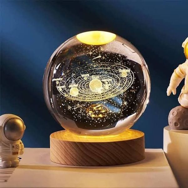 Stylish Multicolor LED Lamp with Wooden Base – Decorative Night Light for Home & Office | Buy Now at OroBD