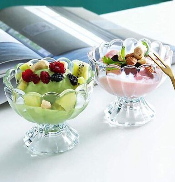 Glass Icream Nasta Bati Set 6 pcs-কাচের নাস্তা বাটি সেট -৬ পিছ #Shapla