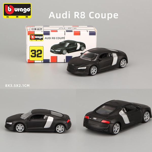 Bburago 1:64 Audi R8 Coupe Die-cast Model Car