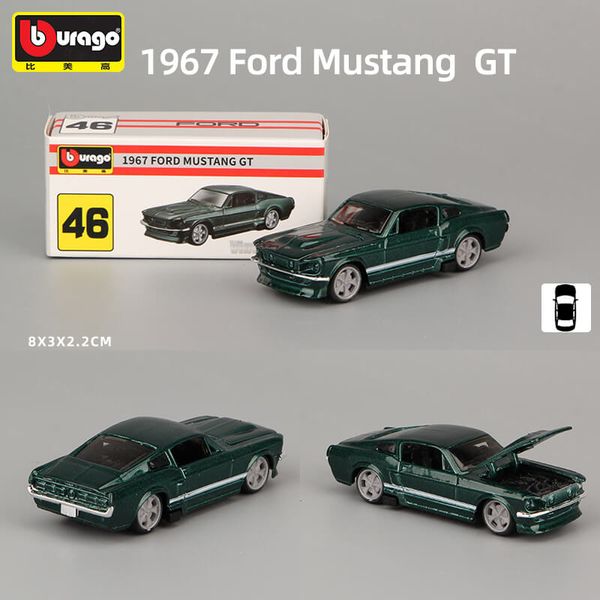Bburago 1:64 1967 Ford Mustang GT Die-cast Model Car