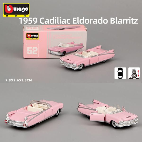 Bburago 1:64 1959 Cadiliac Eldorado Blarritz Die-cast Model Car
