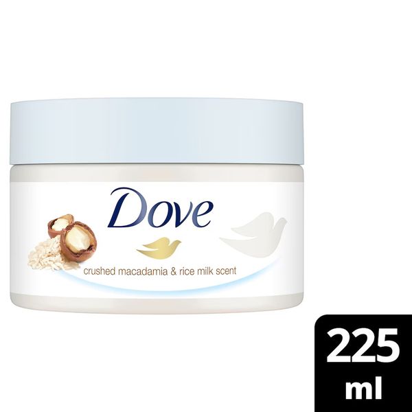 Dove – Exfoliating Body Scrub Macadamia & Rice Milk – 225ml
