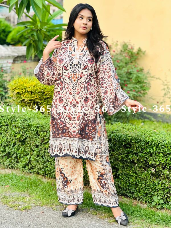 2 piece co-ord dress digital printed