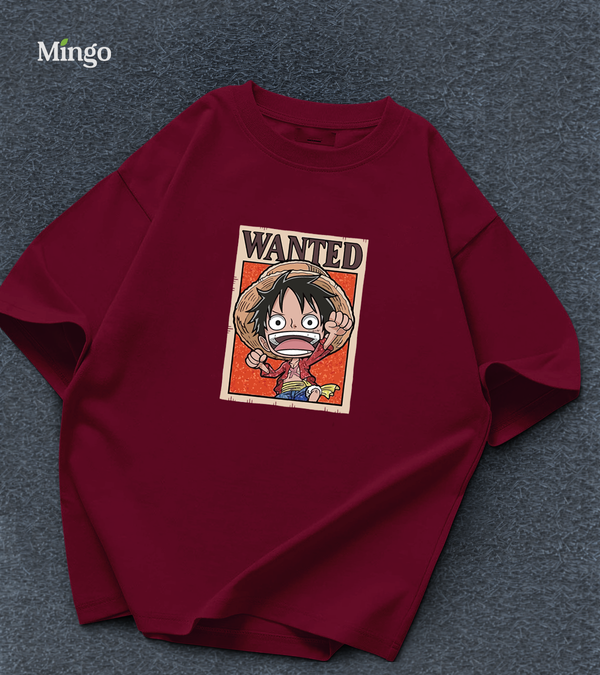 Wanted D. Luffy ( One Piece)- Meroon Dropshoulder