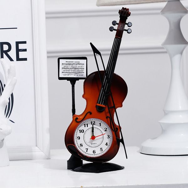 Creative Violin Model Digital Clock – Novelty Ornament for Bedroom, Kids & Adults Gift