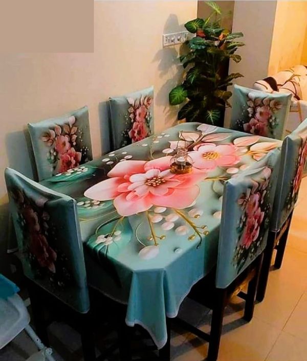 China Premium 3D Print Table Cloth Set