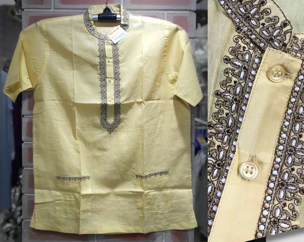 Elegant Light Yellow Fotua - Premium Quality Traditional Wear