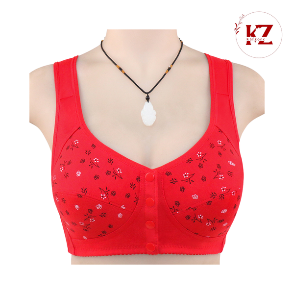 Front Button Cotton Bra