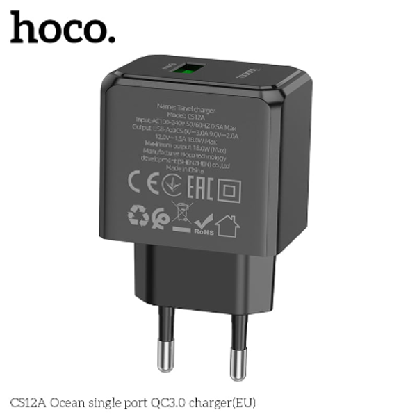 Hoco CS12A Charger Adapter With Type C Cable