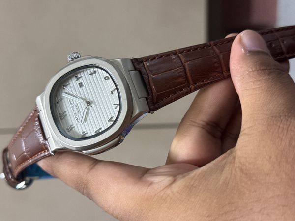 PATEK ARABIC AURA BROWN BELT WHITE DIAL