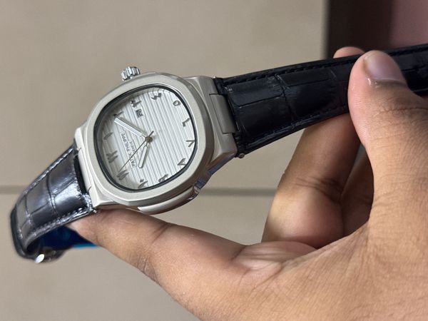 PATEK ARABIC AURA BLACK BELT WHITE DIAL