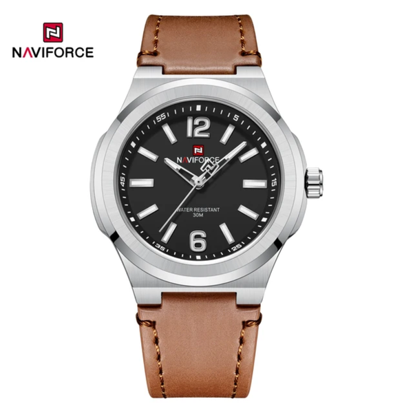 Naviforce 9233 - Silver Brown