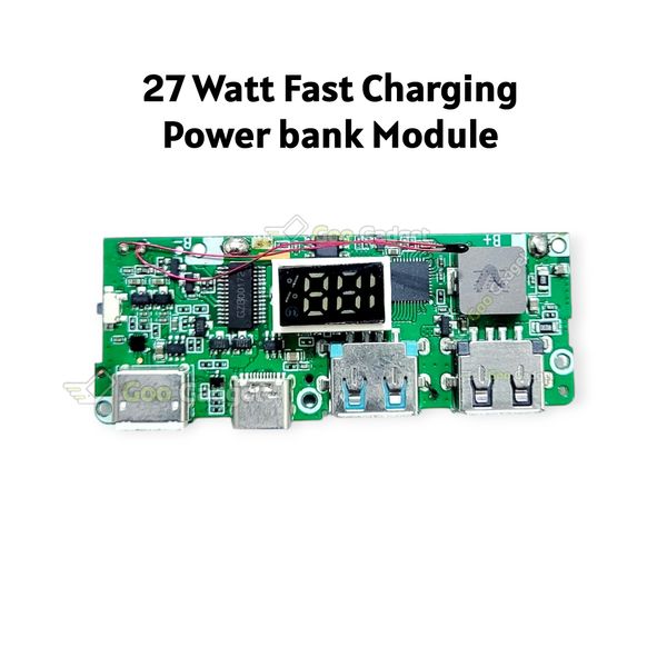27W Quick Charge PD3.1 USB 3.1 Gen-1 Digital Power Bank Circuit 3 in 1 Charging Input Output Port LED Display