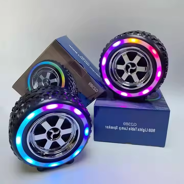 Portable RGB for Bluetooth Tire Boombox Multi-Function Subwoofer Speaker