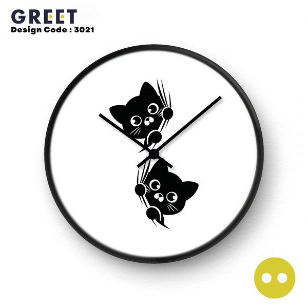Sneaking Cat's Theme Wall Clock