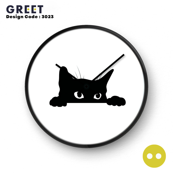 Sneak Peak Cat Theme Wall Clock