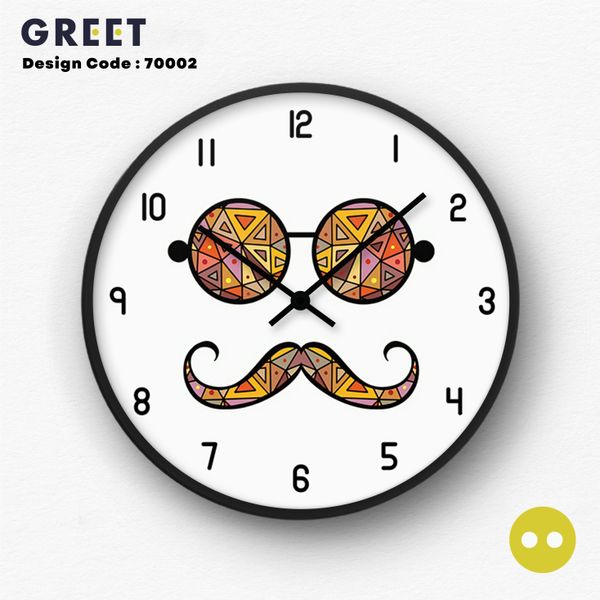 Luxury Moustache Bengali Theme Wall Clock