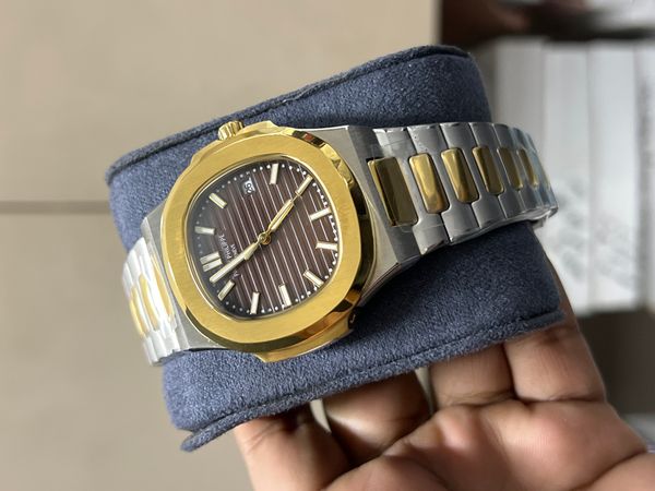 PATEK AUTO TWO TONE GOLD BROWN DIAL OFFER