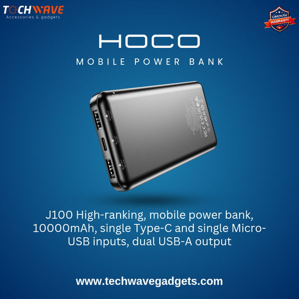 Hoco J100 Power Bank Ultra Thin 10000mAh